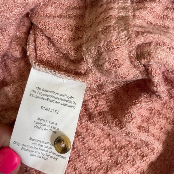 O'Neill Dusty Rose Waffle Button-Down Shirt - Picture 5 of 6